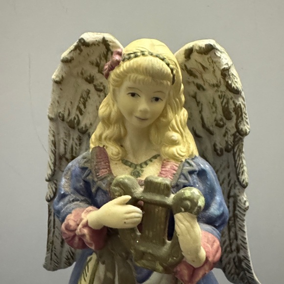 Vintage Debco Brand 10.5” Angel with Harp Ceramic Figurine - Picture 2 of 6